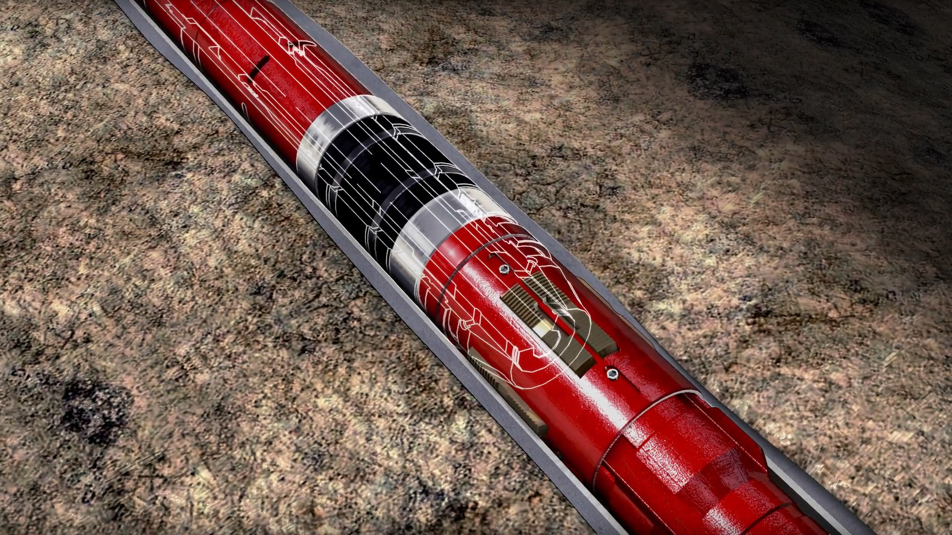 Wellbore Cleaning 3D illustration created by Kellen Kemp